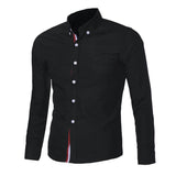 Mens Button Slim Fit Long Sleeve Shirts - Recon Fashion