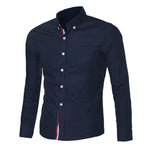 Mens Button Slim Fit Long Sleeve Shirts - Recon Fashion