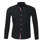 Mens Button Slim Fit Long Sleeve Shirts - Recon Fashion