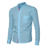 Mens Button Slim Fit Long Sleeve Shirts - Recon Fashion