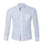 Mens Button Slim Fit Long Sleeve Shirts - Recon Fashion