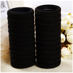 30Pcs Hairbands Black Rubber - Recon Fashion