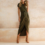 New Sexy Women O-neck Short Sleeve Dresses - Recon Fashion