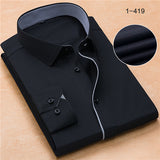 Black button turn down collar long sleeve - Recon Fashion