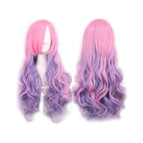 Cosplay Curly Wig for Women (Pink & Purple) - Recon Fashion