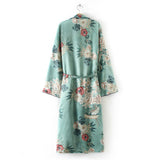 FEITONG Women's Bohemia Floral Tassel Long Kimono - Recon Fashion