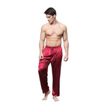 Pajama Pants Men Satin Silk Sleep - Recon Fashion