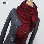 Women solid color cashmere scarves - Recon Fashion