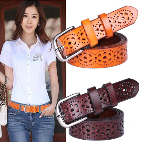 New Women Fashion Wide Genuine Leather Belt - Recon Fashion